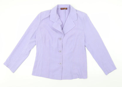 Charlotte Gold Womens Purple   Jacket Blazer Size 14