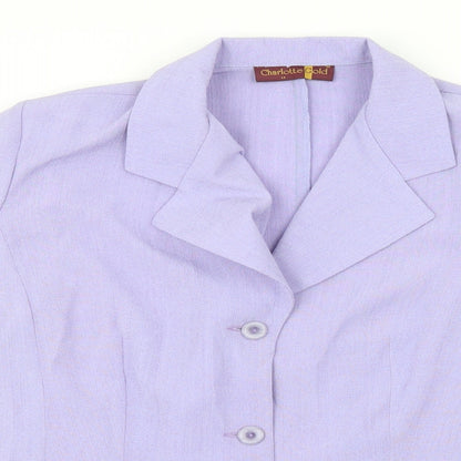 Charlotte Gold Womens Purple   Jacket Blazer Size 14