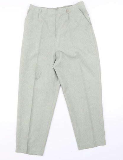 Womens UK Size 14 Classics Regular Fit  Green Trousers