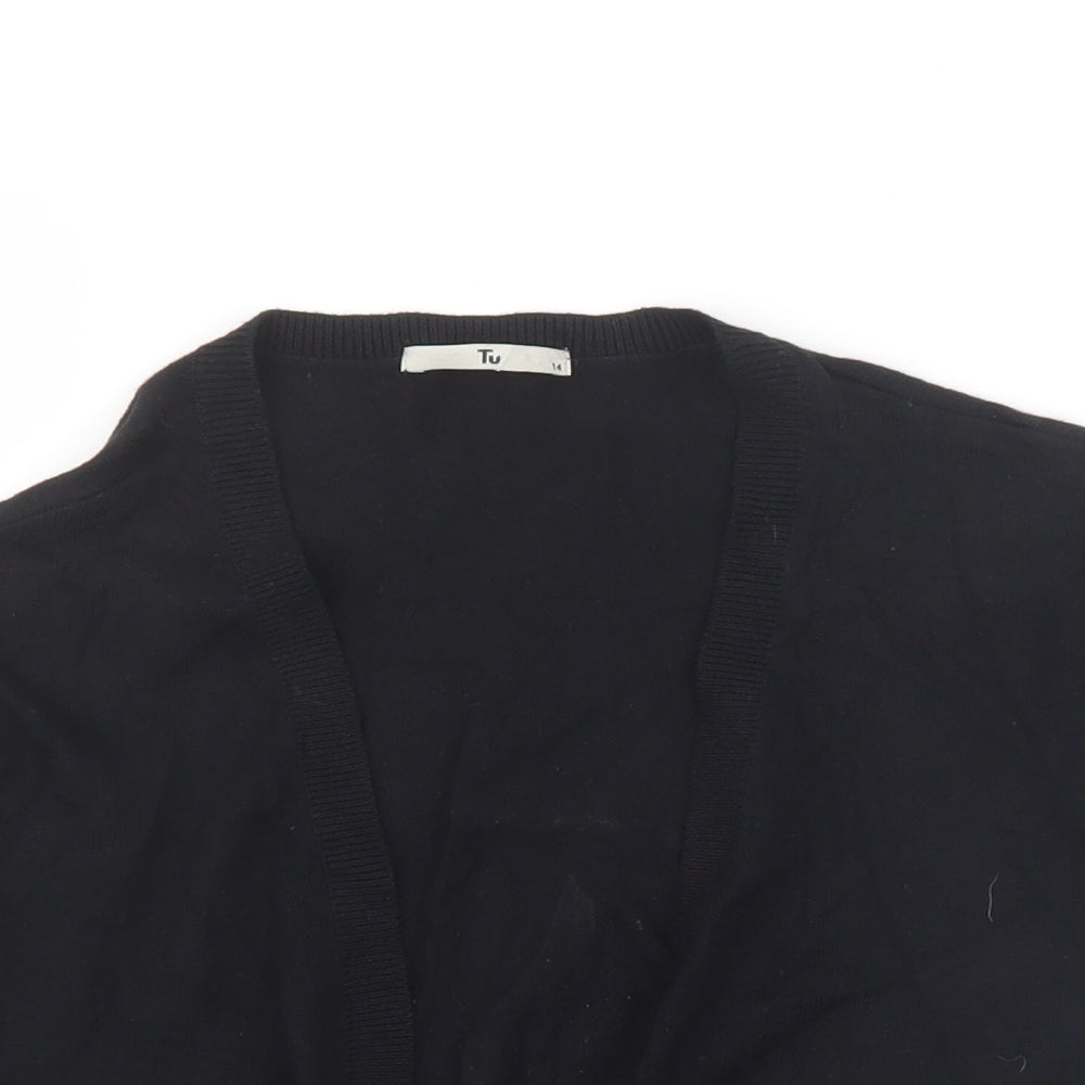 Womens UK Size 14 Sainsburys Black Cardigan Jumper