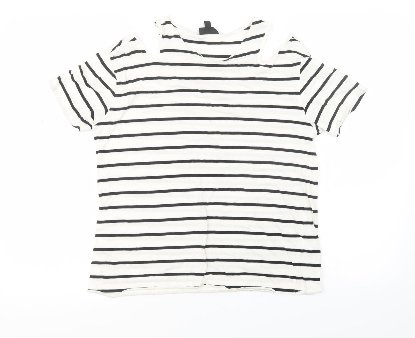 Womens UK Size 10 Topshop White Basic T-Shirt
