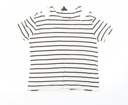 Womens UK Size 10 Topshop White Basic T-Shirt