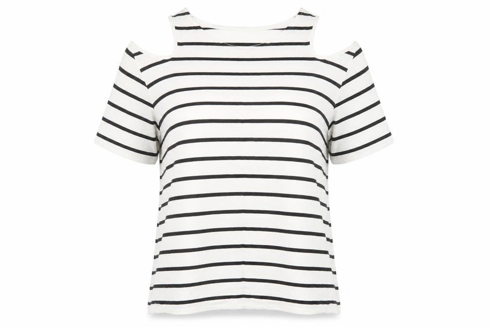 Womens UK Size 10 Topshop White Basic T-Shirt