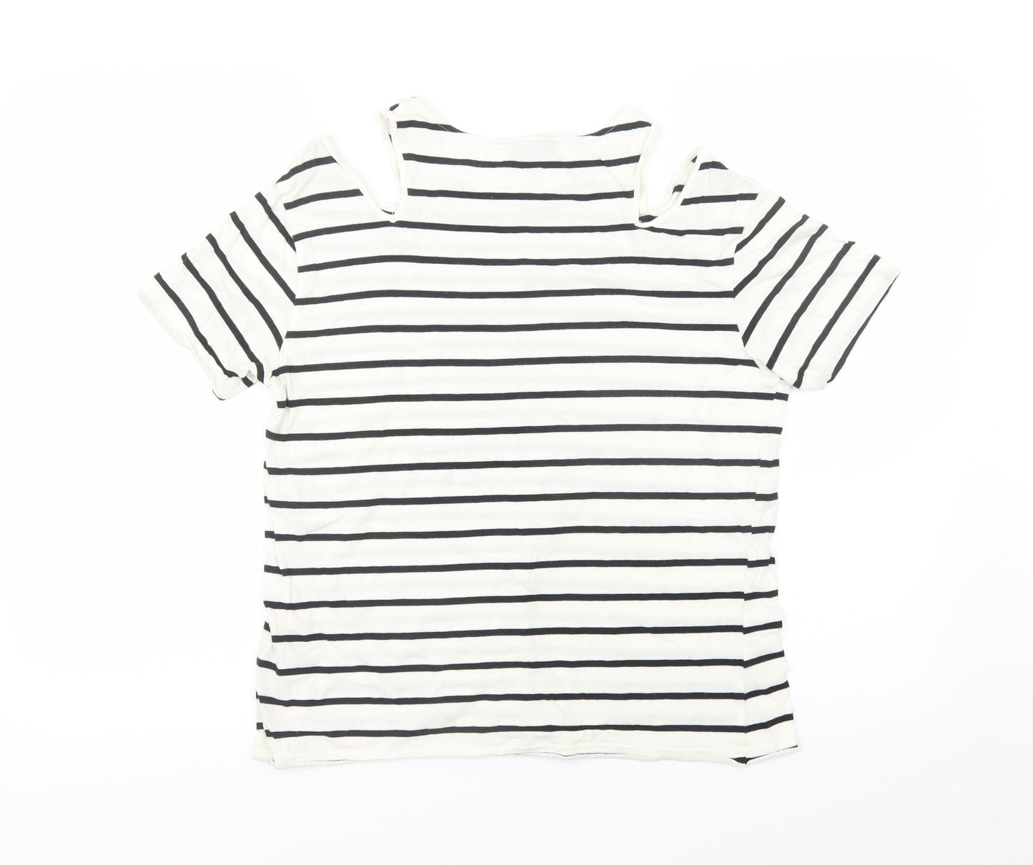 Womens UK Size 10 Topshop White Basic T-Shirt