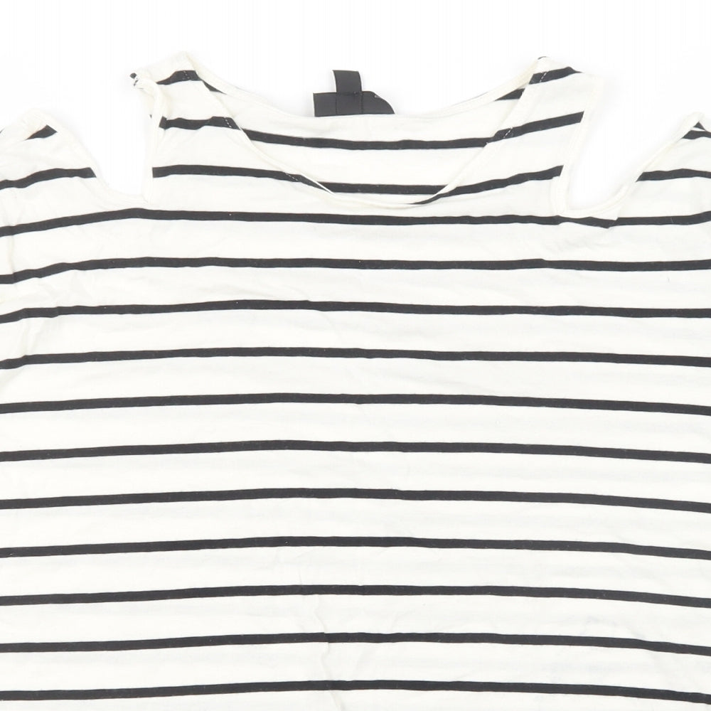 Womens UK Size 10 Topshop White Basic T-Shirt