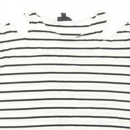 Womens UK Size 10 Topshop White Basic T-Shirt