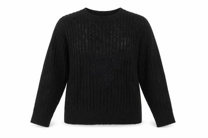 Primark Womens Black  Knit Pullover Sweatshirt Size 14