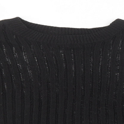 Primark Womens Black  Knit Pullover Sweatshirt Size 14