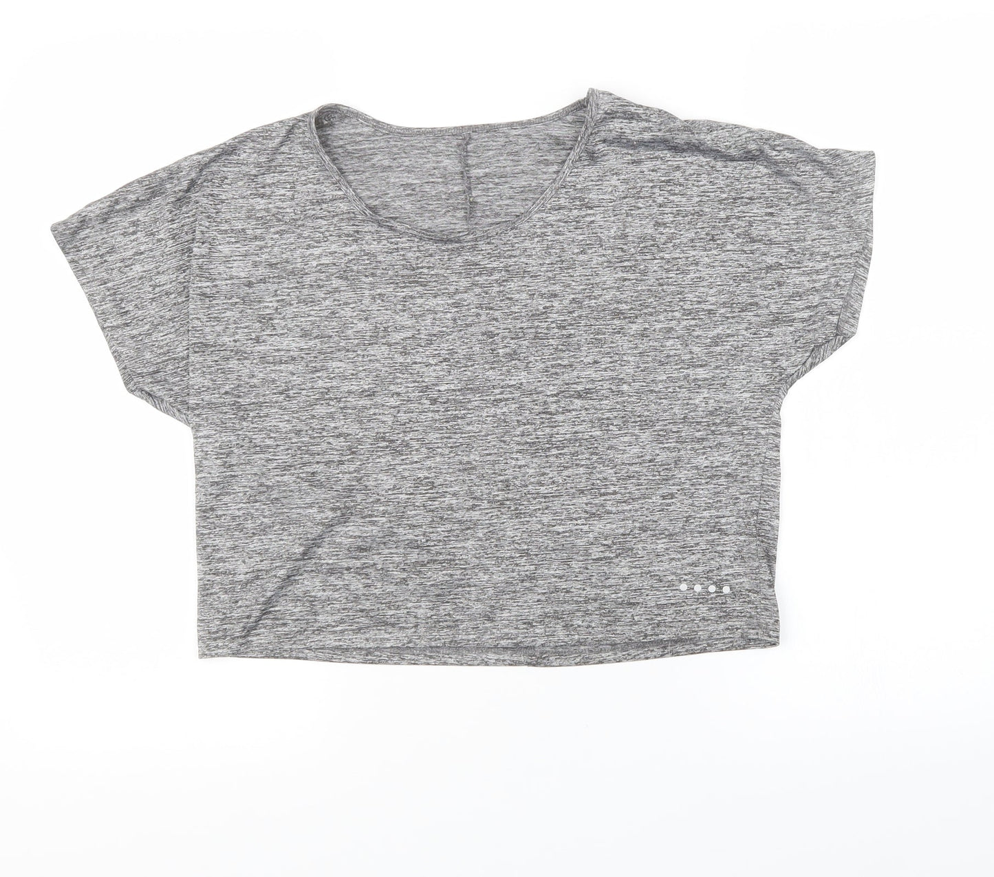 Womens UK Size S Matalan Grey Cropped T-Shirt