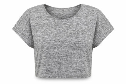 Womens UK Size S Matalan Grey Cropped T-Shirt