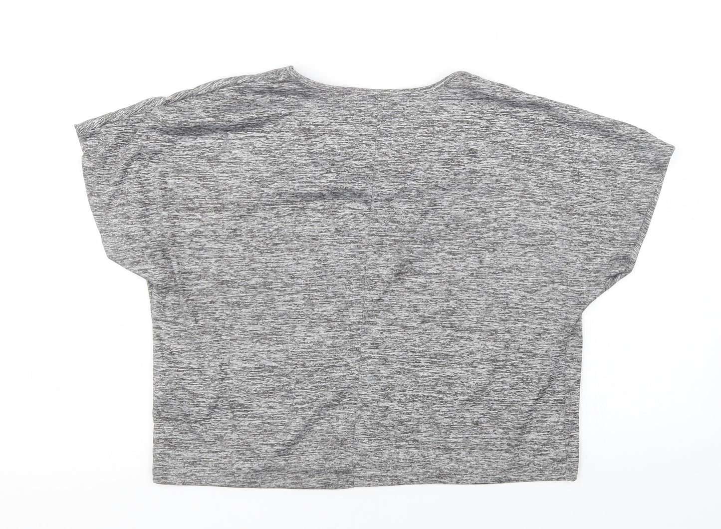 Womens UK Size S Matalan Grey Cropped T-Shirt