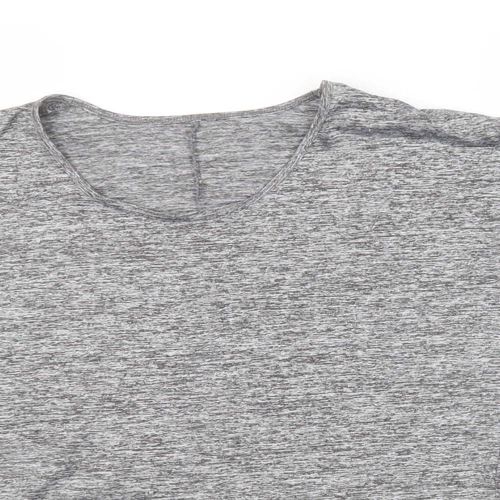 Womens UK Size S Matalan Grey Cropped T-Shirt