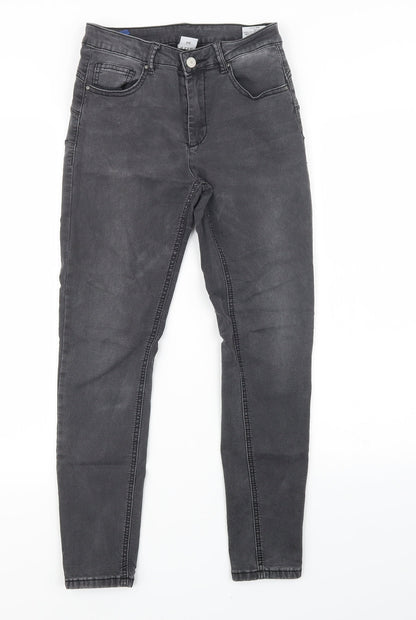 Womens UK Size 28 Preworn Regular Fit Skinny Black Jeans