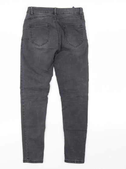 Womens UK Size 28 Preworn Regular Fit Skinny Black Jeans