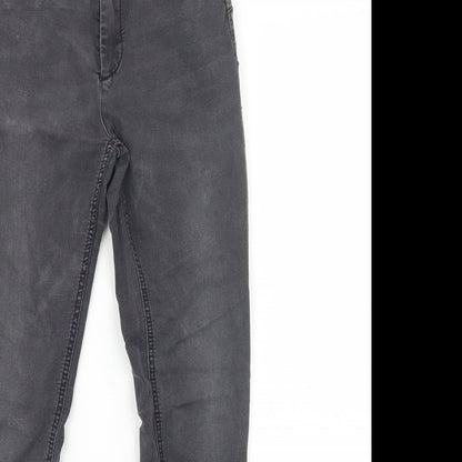 Womens UK Size 28 Preworn Regular Fit Skinny Black Jeans