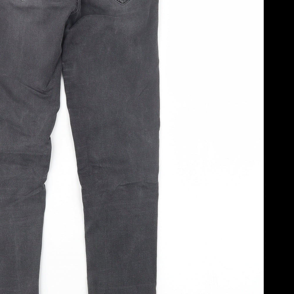 Womens UK Size 28 Preworn Regular Fit Skinny Black Jeans