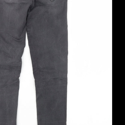 Womens UK Size 28 Preworn Regular Fit Skinny Black Jeans