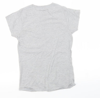 Womens UK Size 6 Preworn Grey Basic T-Shirt