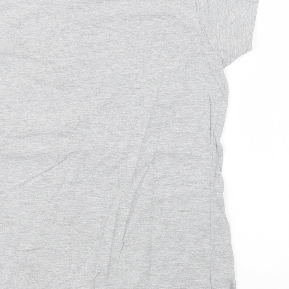Womens UK Size 6 Preworn Grey Basic T-Shirt