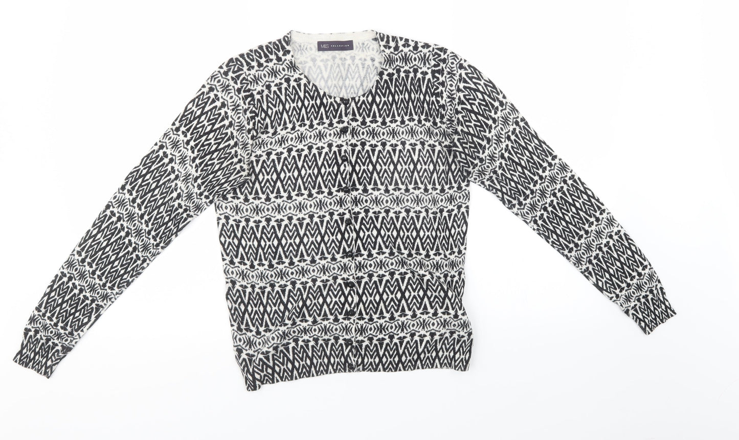 Womens UK Size 8 Marks and Spencer Black Cardigan Jumper