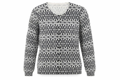 Marks & Spencer Womens Black Geometric  Cardigan Jumper Size 8