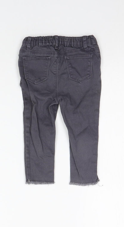 deniem co Girls Grey   Jogger Jeans Size 12-18 Months