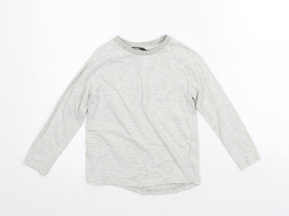 George Boys White Striped  Basic T-Shirt Size 5-6 Years