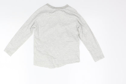 George Boys White Striped  Basic T-Shirt Size 5-6 Years