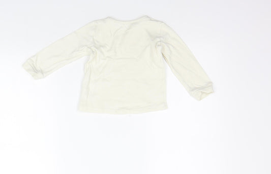 George Girls White   Basic T-Shirt Size 12-18 Months