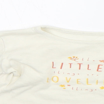 George Girls White   Basic T-Shirt Size 12-18 Months