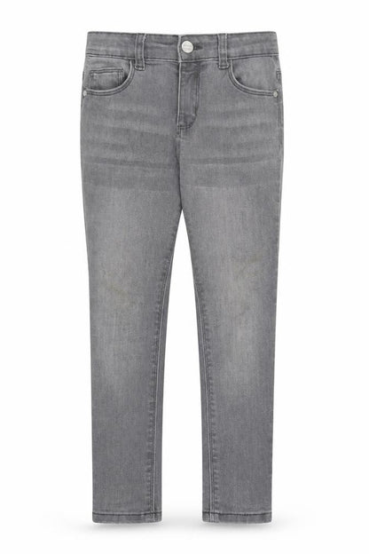 Denim & Co. Girls Grey   Straight Jeans Size 6-7 Years - washable mark