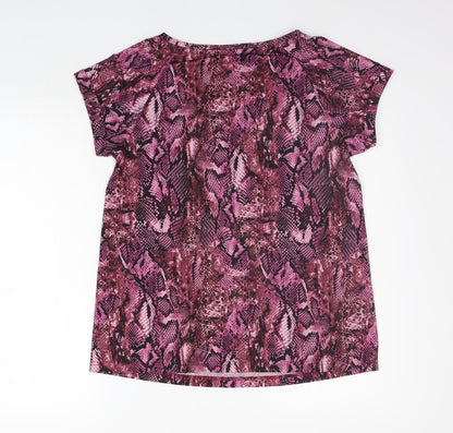 Womens UK Size S Athletic Works Purple Basic T-Shirt