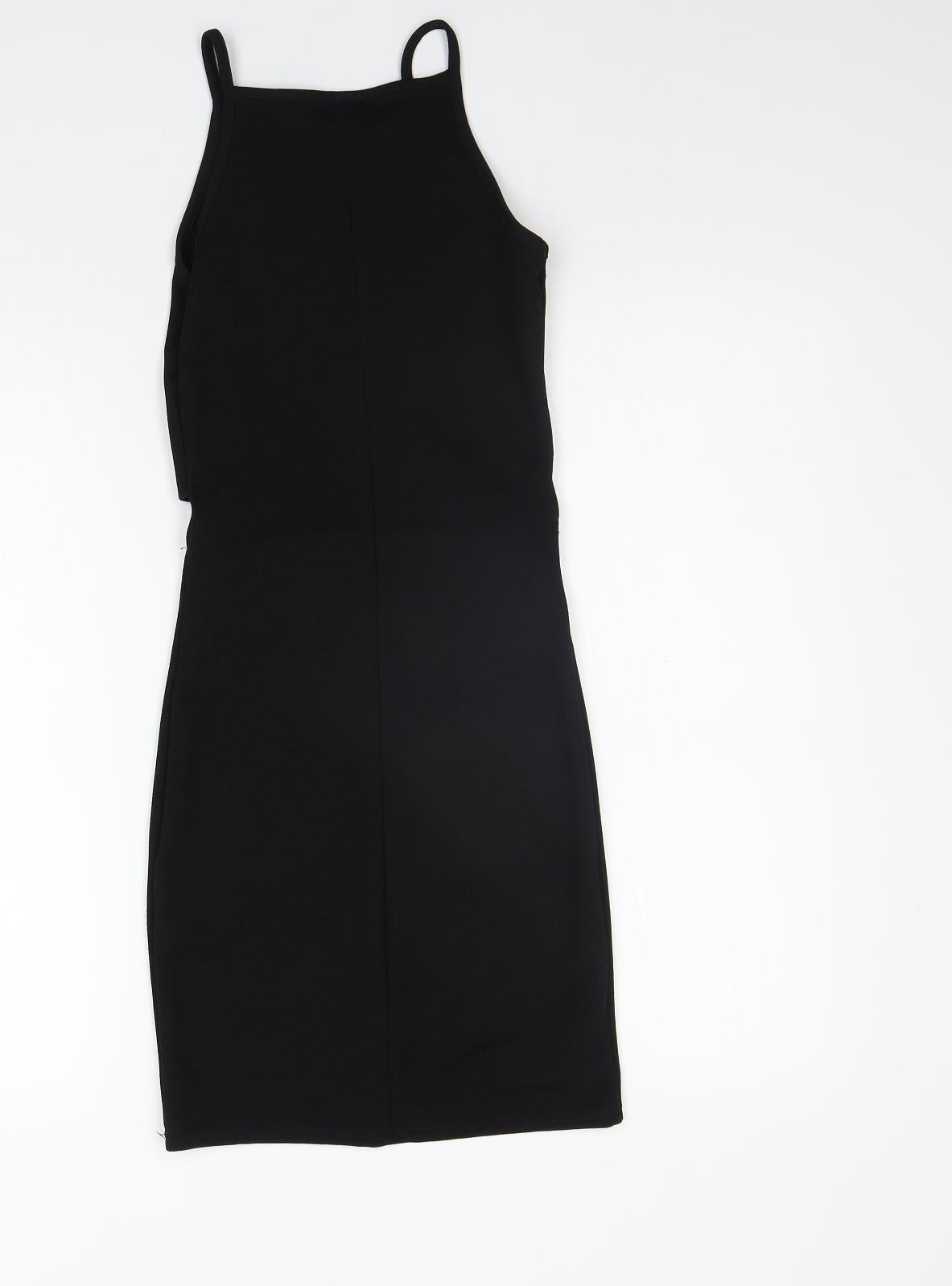 PRETTYLITTLETHING Womens Black   A-Line  Size 6