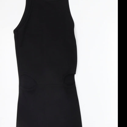 PRETTYLITTLETHING Womens Black   A-Line  Size 6