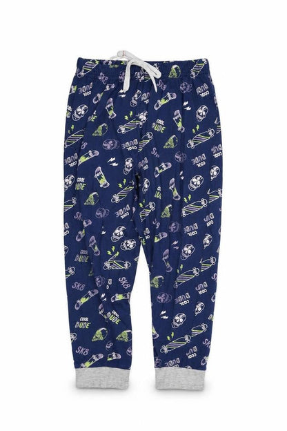 Matalan Girls Blue Geometric  Top Pyjama Pants Size 5 Years
