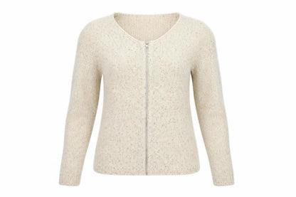 Coaster Womens Beige   Full Zip Jumper Size S