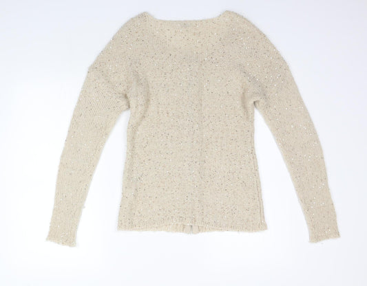 Coaster Womens Beige   Full Zip Jumper Size S