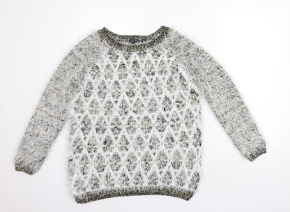 Womens UK Size 12 River Island White Pullover Jumper