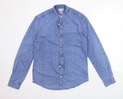 Womens UK Size S NEXT Blue Basic Button-Up