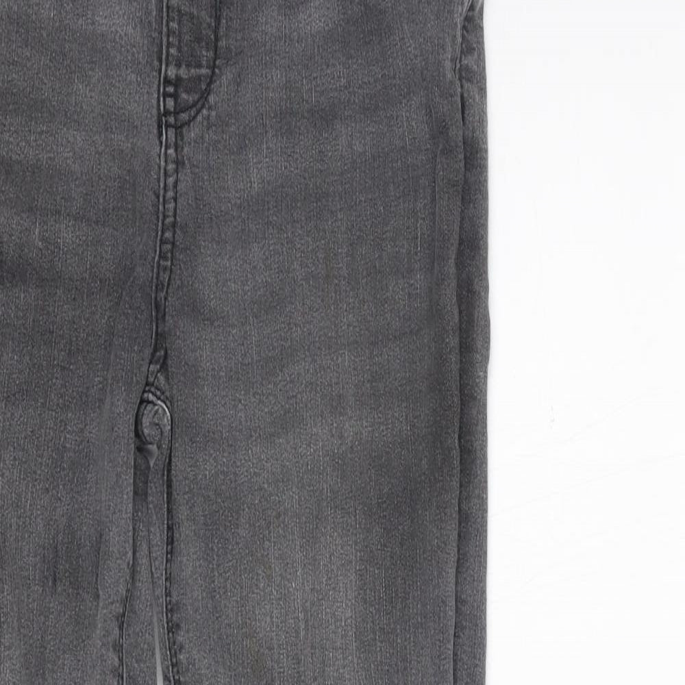 F&F Girls Grey   Straight Jeans Size 10-11 Years - Elastic Waist Band