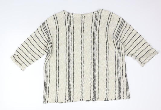 Womens UK Size L Matalan Beige Pullover Jumper