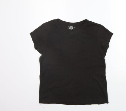 Womens UK Size 14 Preworn Brown Basic T-Shirt
