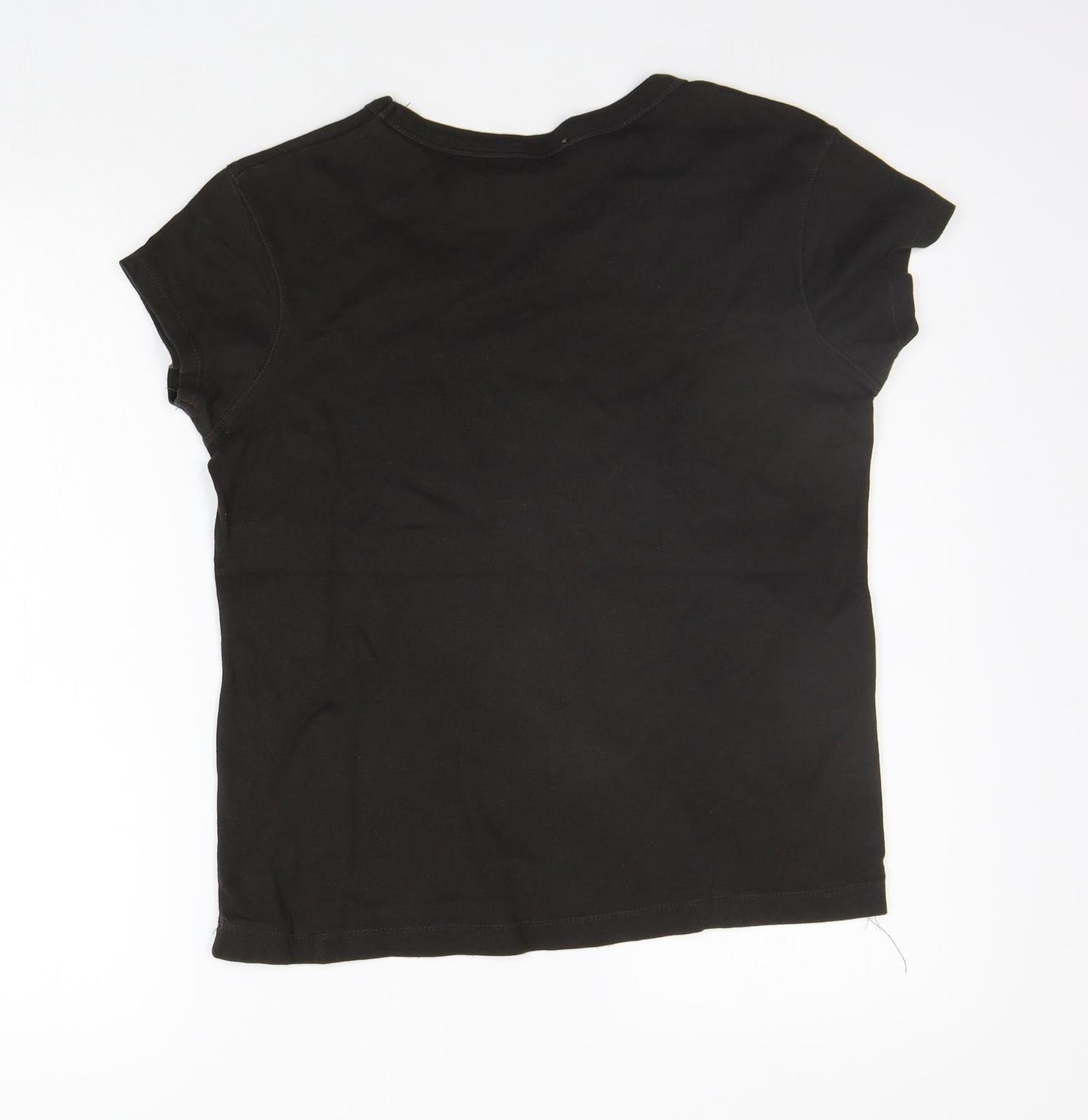 Womens UK Size 14 Preworn Brown Basic T-Shirt
