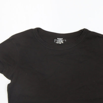 Womens UK Size 14 Preworn Brown Basic T-Shirt