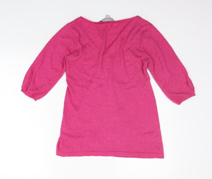Womens UK Size 10 Crew Clothing Pink Cardigan Jumper