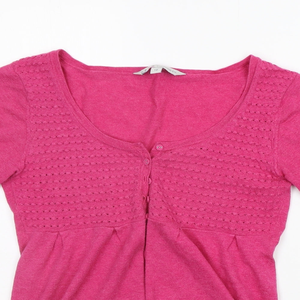 Womens UK Size 10 Crew Clothing Pink Cardigan Jumper