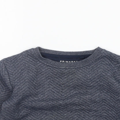 Primark Girls Grey   Henley Jumper Size 4-5 Years