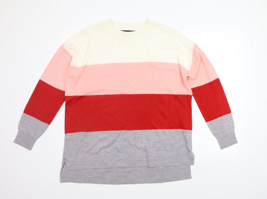 Dorothy Perkins Womens Beige Striped  Pullover Jumper Size 14