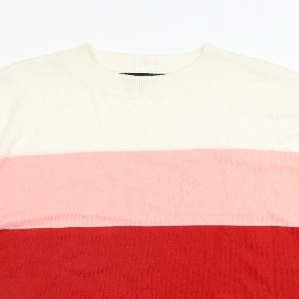 Dorothy Perkins Womens Beige Striped  Pullover Jumper Size 14