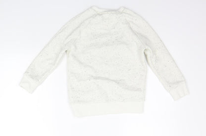 F&F Girls White   Pullover Jumper Size 6-7 Years